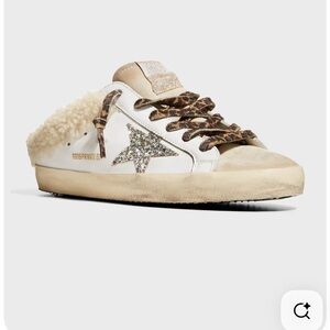 Golden Goose Super-Star Sabot white leather and shearling lining